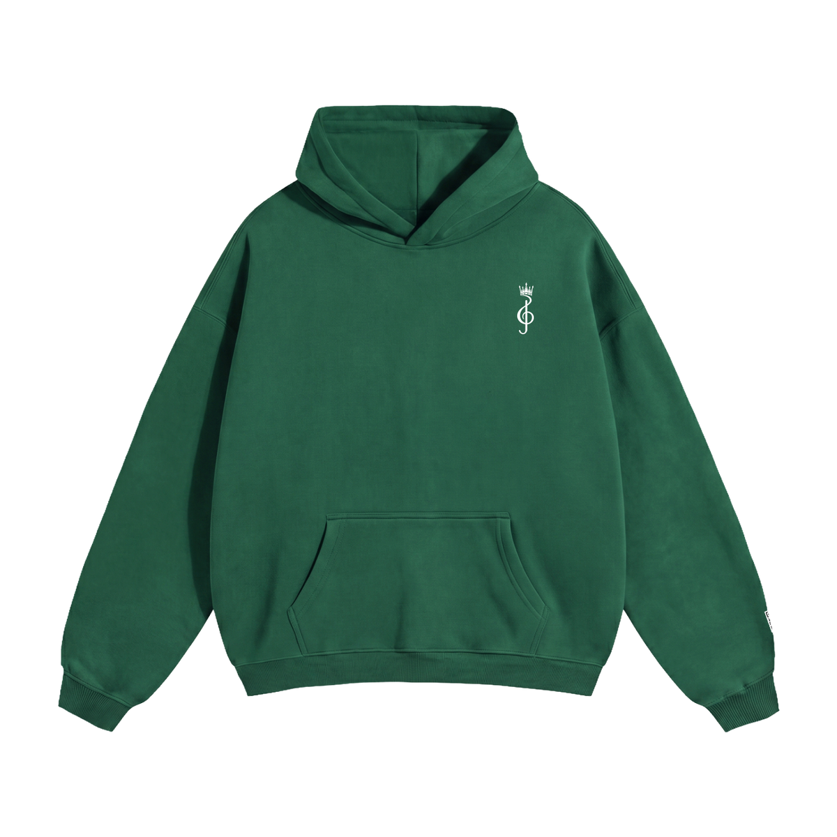 Green Hoodie Front Loose