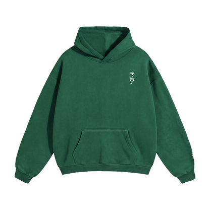 Green Hoodie Front Loose