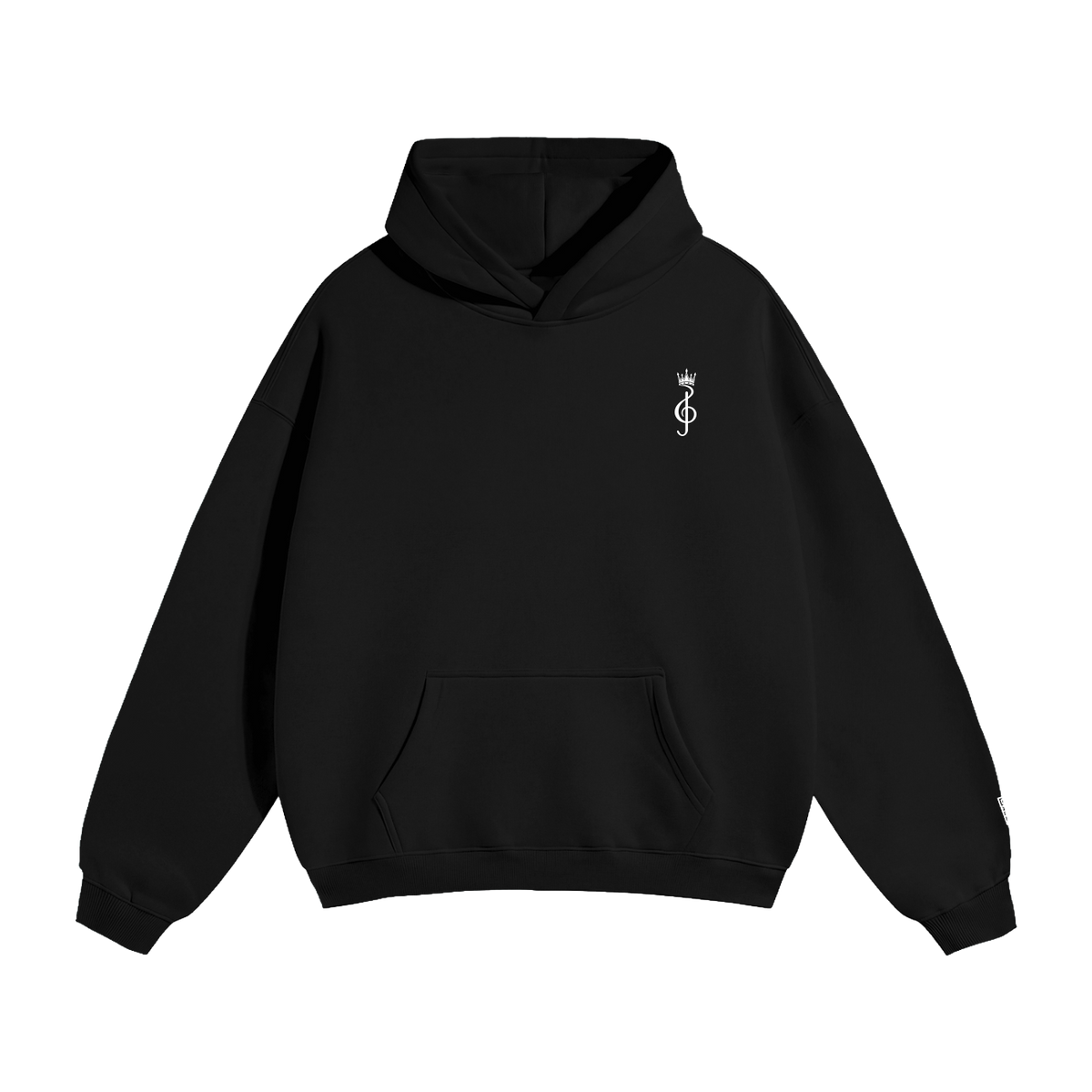 Black Hoodie Front Loose