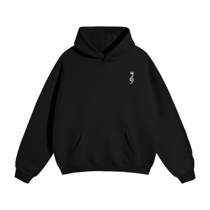 Black Hoodie Front Loose