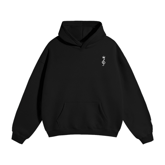 Black Hoodie Front Loose