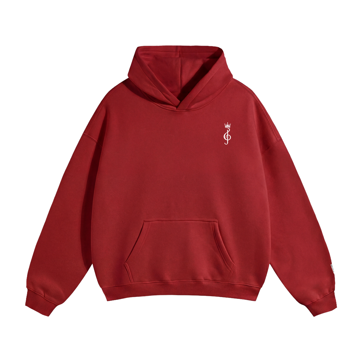 Red Hoodie Front Loose