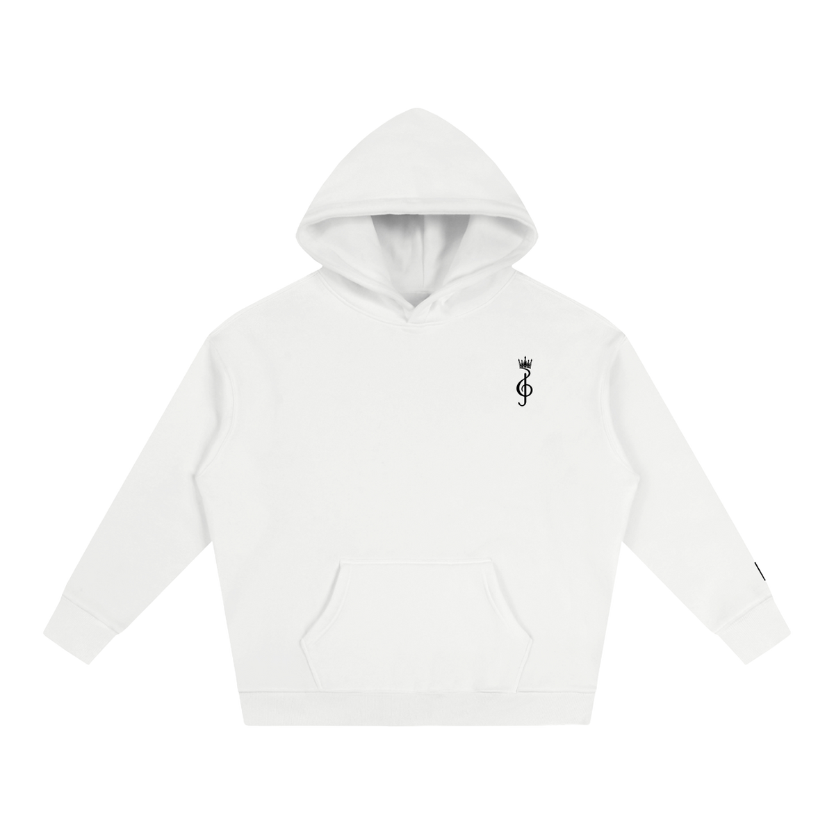 White Hoodie Front Tight