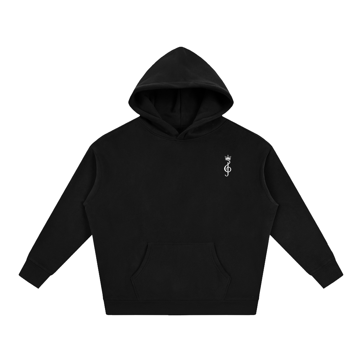 Black Hoodie Front Tight